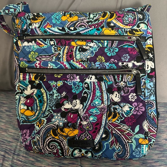 Vera Bradley Handbags - Vera Bradley Mickey Mosaic Crossbody Bag - Purple, Teal, Yellow